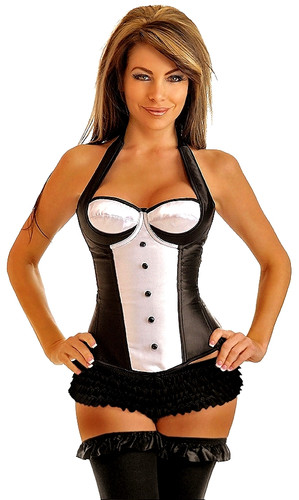 Daisy Corset Plus Size Halter Tuxedo Corset