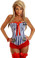 Daisy Corset Navy/White Plus Size "Pin-Up Sailor" Burlesque Corset