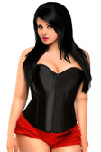 Daisy Corset Black Fashion Front Zipper Corset