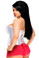 Daisy Corset White Fashion Front Zipper Corset