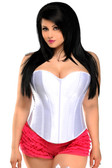 Daisy Corset White Fashion Front Zipper Corset