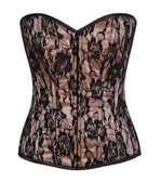 Daisy Corset Lavish Tan Lace Front Zipper Corset