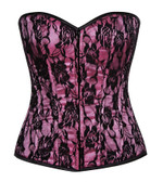 Daisy Corset Lavish Pink Lace Front Zipper Corset