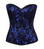 Daisy Corset Lavish Blue Lace Front Zipper Corset