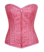 Daisy Corset Lavish Pastel Pink Lace Front Zipper Corset