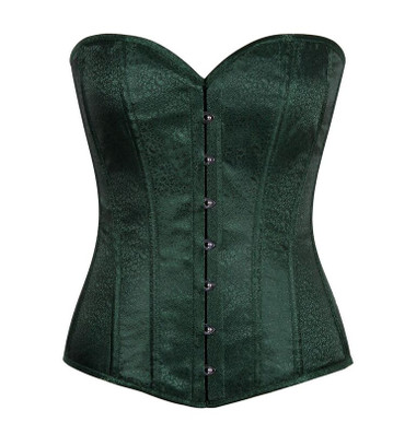 Daisy Corset Lavish Dark Green Brocade Corset