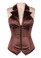 Daisy Corset Lavish Brown Collared Front Zipper Corset