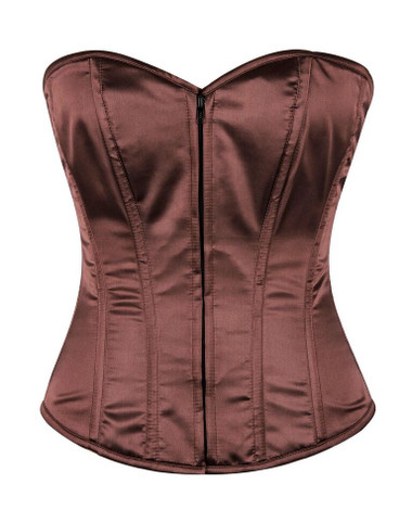 Daisy Corset Lavish Brown Sweetheart Front Zipper Corset