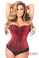 Daisy Corset Lavish Red Glitter Front Zipper Corset
