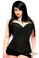 Daisy Corset Lavish Black Glitter Side Zipper Corset
