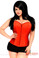 Daisy Corset Lavish Plus Size Red Sweetheart Front Zipper Corset