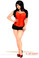 Daisy Corset Lavish Plus Size Red Sweetheart Front Zipper Corset