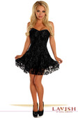 Daisy Corset Lavish Black Lace Corset Dress