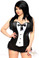 Daisy Corset Lavish Tuxedo Button Corset