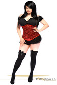 Daisy Corset Lavish Plus Size Red Sequin Underbust Corset