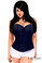 Daisy Corset Lavish Navy Blue Sweetheart Front Zipper Corset