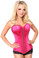 Daisy Corset Top Drawer Fuchsia Satin Steel Boned Corset