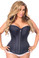 Daisy Corset Top Drawer Navy Blue Brocade Steel Boned Corset