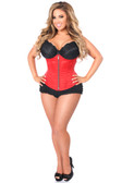 Daisy Corset Top Drawer Red Brocade Steel Boned Underbust Corset