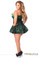 Daisy Corset Top Drawer Green Lace Steel Boned Corset Dress