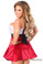 Daisy Corset Top Drawer Red/White Steel Boned Holiday Corset Dress