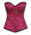 Daisy Corset Top Drawer Elegant Fuchsia Embroidered Steel Boned Corset