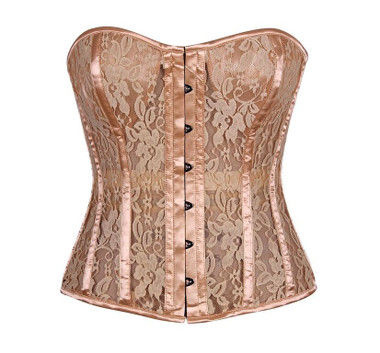 Daisy Corset Top Drawer Tan Lace Molded Cup Corset
