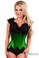 Daisy Corset Top Drawer Emerald Beaded Underbust Steel Boned Corset