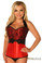 Daisy Corset Top Drawer Red Lace and Bow Halter Steel Boned Corset