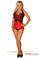 Daisy Corset Top Drawer Red Lace and Bow Halter Steel Boned Corset