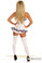 Daisy Corset Top Drawer White Navy Officer Overbust Steel Boned Corset