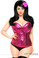 Daisy Corset Top Drawer Fuchsia Sequin Steel Boned Corset