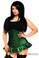 Daisy Corset Top Drawer Emerald Steel Boned Underbust Skirted Corset
