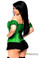 Daisy Corset Top Drawer Green Steel Boned Molded Cup Sequin Corset