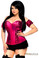 Daisy Corset Top Drawer Fuchsia Steel Boned Molded Cup Sequin Corset