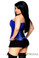 Daisy Corset Top Drawer Blue Steel Boned Molded Cup Sequin Corset