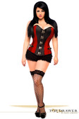 Daisy Corset Top Drawer Red Buckle Steel Boned Corset