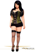 Daisy Corset Top Drawer Olive Buckle Steel Boned Corset