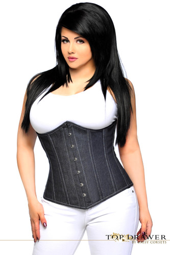 Daisy Corset Top Drawer Denim Underbust Corset