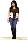 Daisy Corset Top Drawer Brocade Steel Boned Corset Top with Buckles