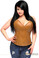 Daisy Corset Top Drawer Camel Distressed Faux Leather Steel Boned Corset Top