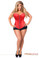 Daisy Corset Top Drawer Plus Size Red Satin Steel Boned Corset