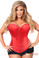 Daisy Corset Top Drawer Plus Size Red Satin Steel Boned Corset