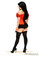 Daisy Corset Top Drawer Plus Size Red Steel Boned Molded Cup Sequin Corset