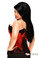 Daisy Corset Top Drawer Plus Size Red Satin Steel Boned Beaded Corset