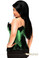 Daisy Corset Top Drawer Plus Size Emerald Satin Steel Boned Beaded Corset