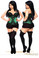Daisy Corset Top Drawer Plus Size Green Beaded Steel Boned Corset