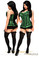 Daisy Corset Top Drawer Plus Size Green Lace Steel Boned Corset
