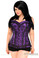Daisy Corset Top Drawer Plus Size Purple Lace Steel Boned Corset