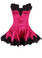 Daisy Corset Top Drawer Fuchsia Steel Boned Beaded and Lace Corset Dress